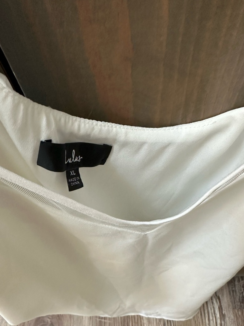 Lulus White Mesh-Trim V-Neck Cami Tank Top XL NWOT - Picture 5 of 8